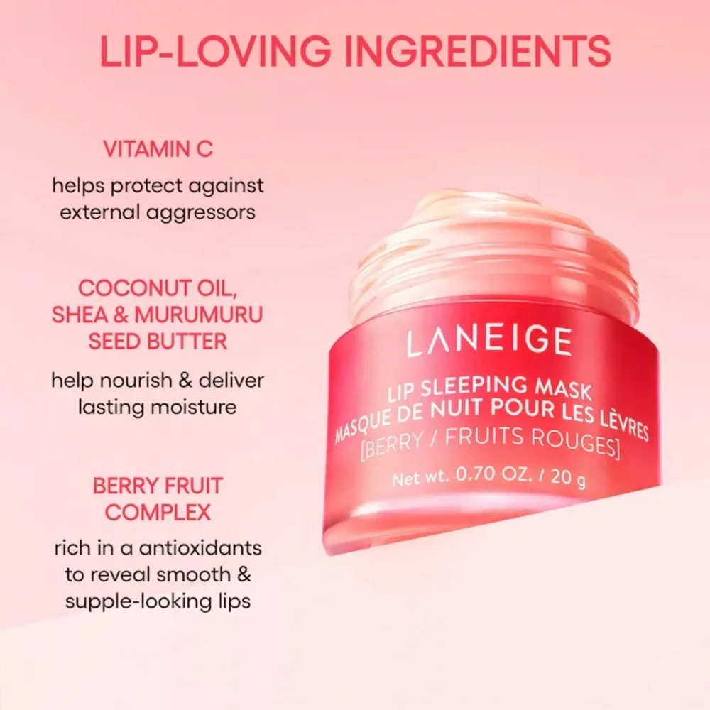 LANEIGE Blue Lemonade Lip Sleeping Mask Swirl .7oz